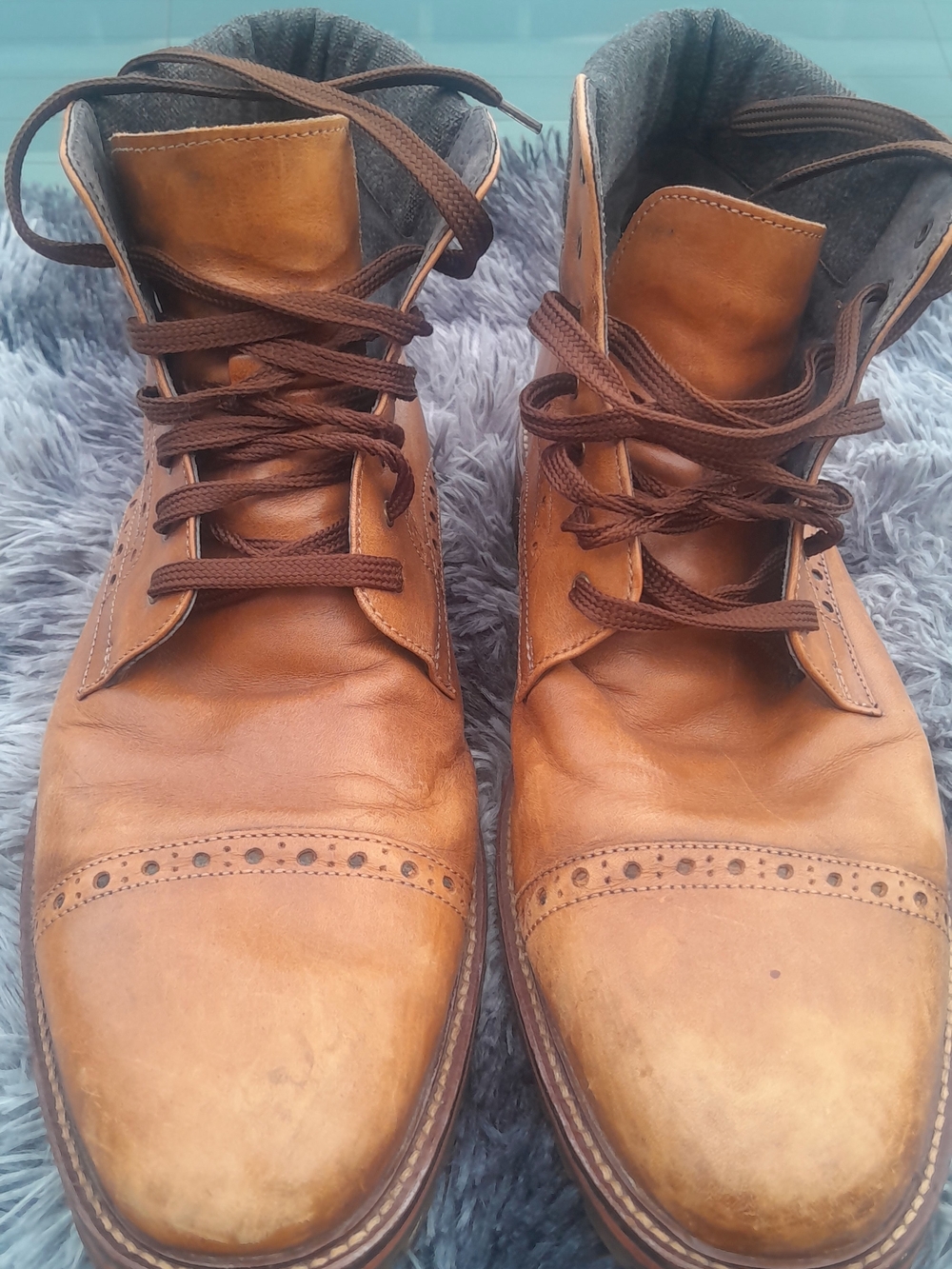 JOMSON MURPHY 850 Men's Brown Leather Lace-Up Brogue Boots